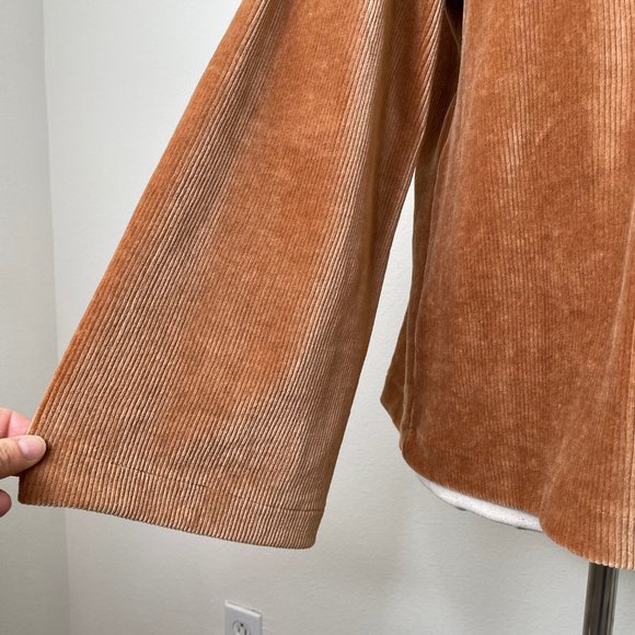 Madewell Texture & Thread Corduroy Swing Top Baby Doll Cognac Boho Pullover - Picture 4 of 14